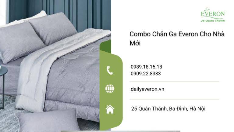 Lựa chọn combo chăn ga Everon cho nhà mới